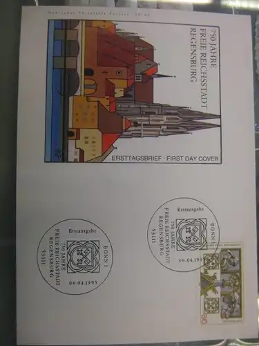 Ersttagsbrief Künstler- Ersttagsbrief FDC der Deutsche Postphilatelie:Regensburg