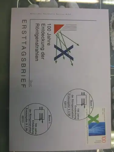 Ersttagsbrief Künstler- Ersttagsbrief FDC der Deutsche Postphilatelie:Röntgenstrahlen