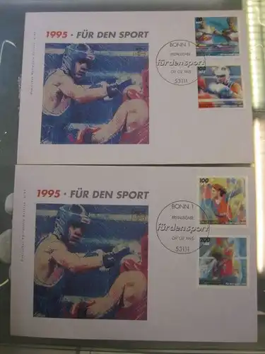 Ersttagsbrief Künstler- Ersttagsbrief FDC der Deutsche Postphilatelie:Für den Sport 1995 Sporthilfe