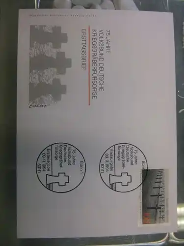 Ersttagsbrief Künstler- Ersttagsbrief FDC der Deutsche Postphilatelie: Kriegsgräberfürsorge