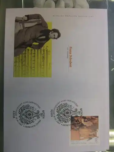 Ersttagsbrief Künstler- Ersttagsbrief FDC der Deutsche Postphilatelie: Franz Schubert