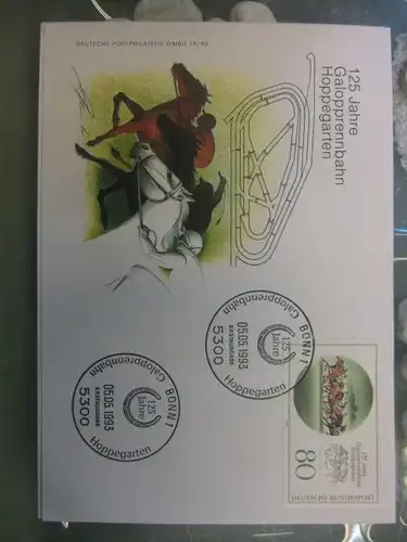 Ersttagsbrief Künstler- Ersttagsbrief FDC der Deutsche Postphilatelie: Hoppegarten