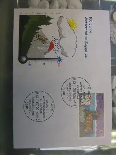 Ersttagsbrief Künstler- Ersttagsbrief FDC der Deutsche Postphilatelie: Wetterstation Zugspitze