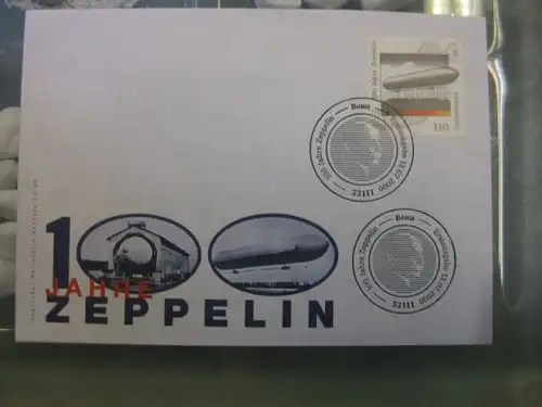 Ersttagsbrief Künstler- Ersttagsbrief FDC der Deutsche Postphilatelie: 100 Jahre Zeppelin