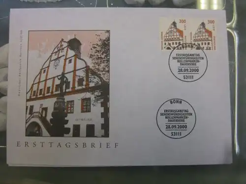 Ersttagsbrief Künstler- Ersttagsbrief FDC der Deutsche Postphilatelie: Sehenswürdigkeiten