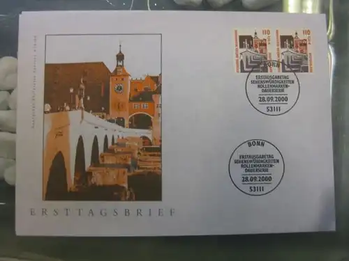 Ersttagsbrief Künstler- Ersttagsbrief FDC der Deutsche Postphilatelie: Sehenswürdigkeiten