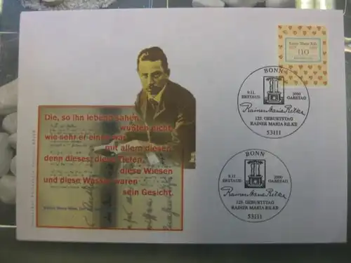 Ersttagsbrief Künstler- Ersttagsbrief FDC der Deutsche Postphilatelie: Rilke