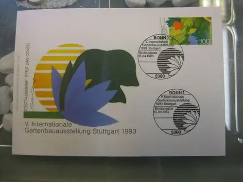 Ersttagsbrief Künstler- Ersttagsbrief FDC der Deutsche Postphilatelie: Gartenbauausstellung Stuttgart 1993