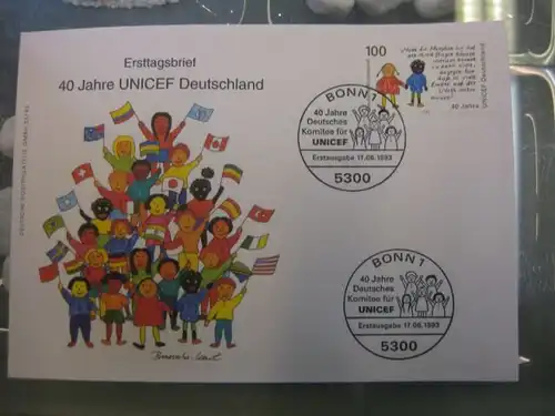 Ersttagsbrief Künstler- Ersttagsbrief FDC der Deutsche Postphilatelie: UNICEF
