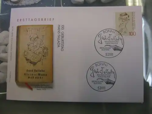 Ersttagsbrief Künstler- Ersttagsbrief FDC der Deutsche Postphilatelie: Fallada