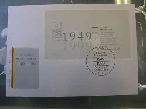 Ersttagsbrief Künstler- Ersttagsbrief FDC der Deutsche Postphilatelie: Grundgesetz