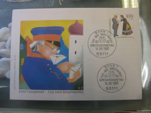 Ersttagsbrief Künstler- Ersttagsbrief FDC der Deutsche Postphilatelie: Tag der Briefmarke 1993