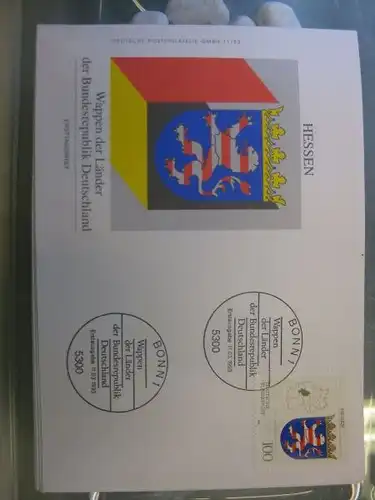 Ersttagsbrief Künstler- Ersttagsbrief FDC der Deutsche Postphilatelie: Wappen der Länder: Hessen