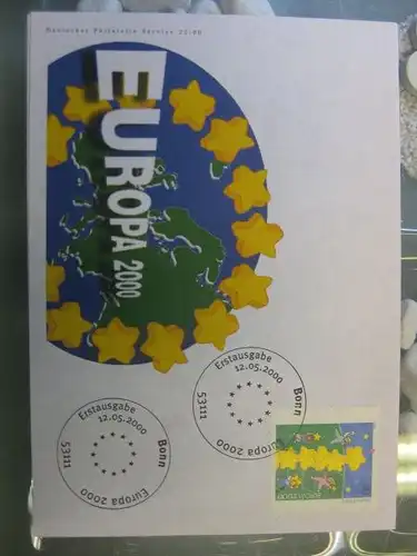 Ersttagsbrief Künstler- Ersttagsbrief FDC der Deutsche Postphilatelie: EUROPA-Marke 2000