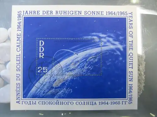 Jahre der ruhigen Sonne, Block 20 mit Ortsstempel, mit Tagesstempel