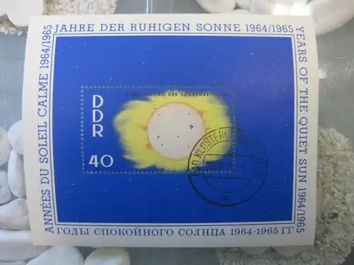 Jahre der ruhigen Sonne, Block 21 mit Ortsstempel, mit Tagesstempel