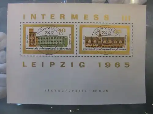 Leipziger Messe - Block, INTERMESS III - Block, Block 24 mit Ortsstempel, mit Tagesstempel