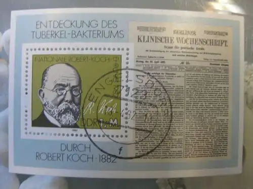 Robert Koch  Block 67 mit Ortsstempel, mit Tagesstempel
