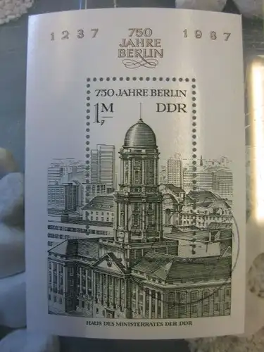 750 Jahre Berlin Block 84 mit Ortsstempel, mit Tagesstempel