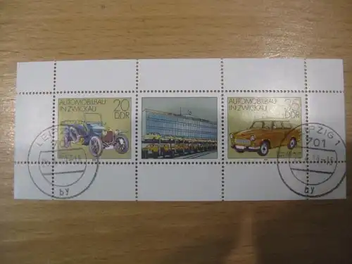 Kleinbogen Automobilbau Michel-Nummer: 2412-2413 mit Ortsstempel, mit Tagesstempel