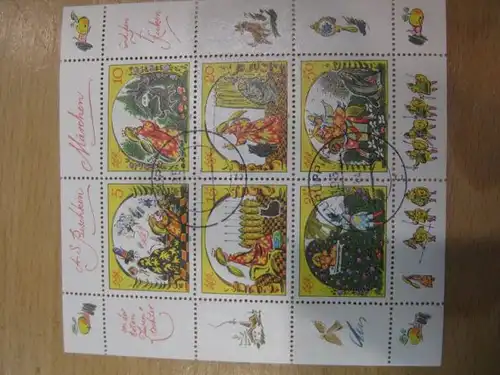 Kleinbogen Märchen Michel-Nummer: 2914-2919 mit Ortsstempel, mit Tagesstempel