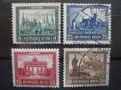 Deutsche Nothilfe 1931, Bauwerke (II) Michel-Nr. 459-62