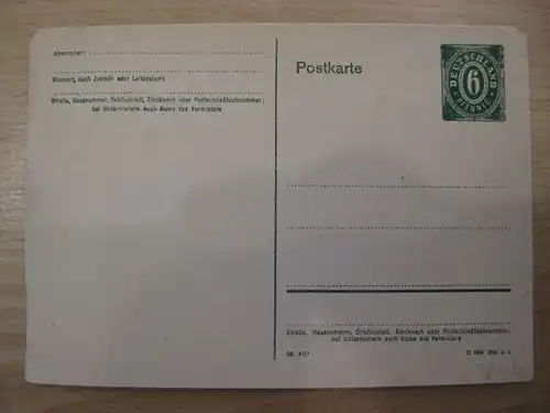Ganzsache Postkarte Amerikanische Zone,
Michel-Nr. 901 b
Dauerausgabe RPD Stuttgart
