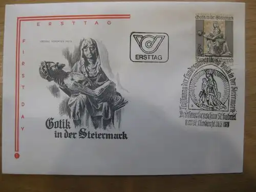 Österreich Ersttagsbrief, FDC: Gotik in der Steiermark