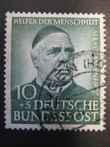 Für die Wohlfahrtspflege 1953, Helfer der Menschheit:
10+5 Pf., gestempelt