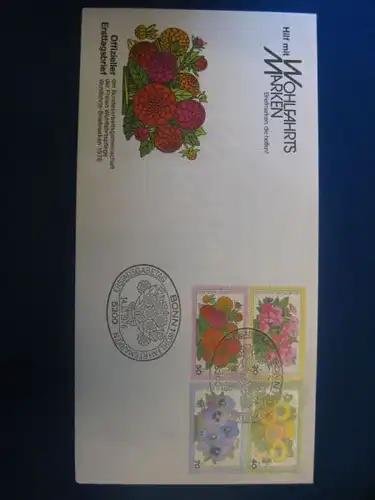 Offizieller Ersttagsbrief FDC der Wohlfahrtspflege 1976,
Wohlfahrtsmarken 1976 Bund