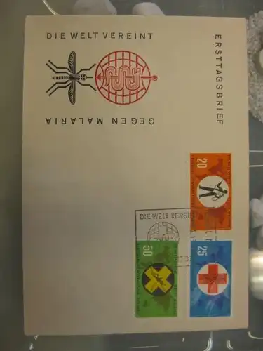 Offizieller, Amtlicher Ersttagsbrief FDC der DDR:
 Malaria