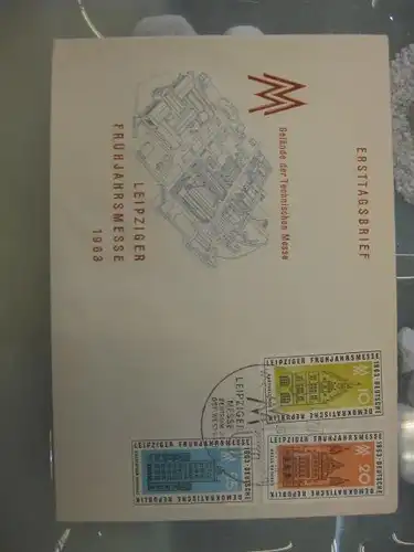 Offizieller, Amtlicher Ersttagsbrief FDC der DDR:
 Leipziger Frühjahrsmesse 1963