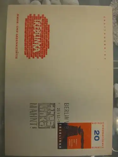 Offizieller, Amtlicher Ersttagsbrief FDC der DDR:
 Treblinka