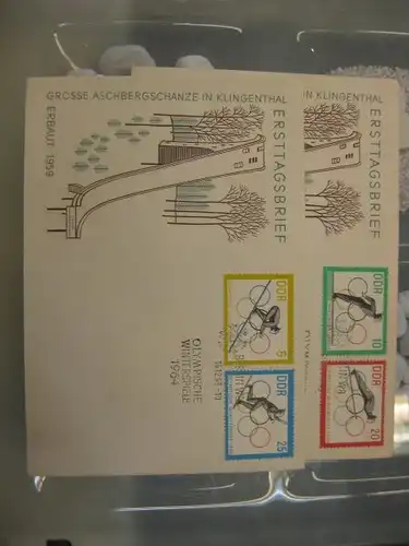 Offizieller, Amtlicher Ersttagsbrief FDC der DDR:
 Olympische Winterspiele 1964