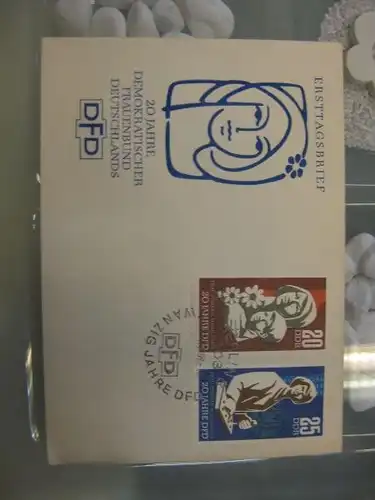 Offizieller, Amtlicher Ersttagsbrief FDC der DDR:
 DFD