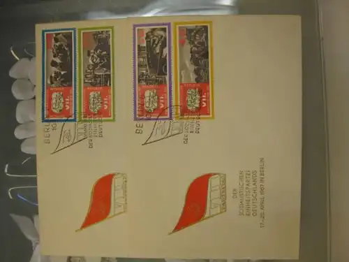 Offizieller, Amtlicher Ersttagsbrief FDC der DDR:
 SED (I)