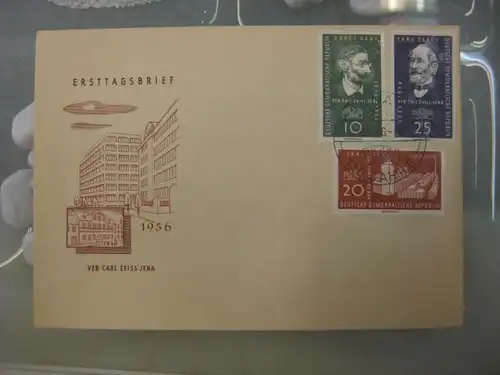 Offizieller, Amtlicher Ersttagsbrief FDC der DDR:
 Carl-Zeiss-Werke Jena