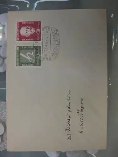 Offizieller, Amtlicher Ersttagsbrief FDC der DDR:
 Max Planck