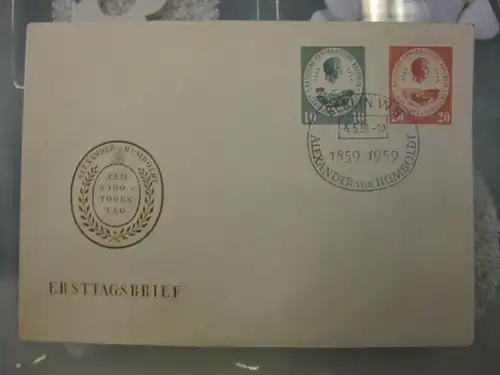 Offizieller, Amtlicher Ersttagsbrief FDC der DDR:
 Alexander von Humboldt