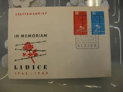 Offizieller, Amtlicher Ersttagsbrief FDC der DDR:
 Lidice