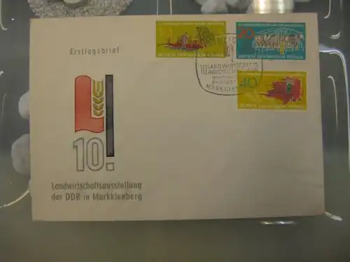 Offizieller, Amtlicher Ersttagsbrief FDC der DDR:
 Landwirtschaftsausstellung