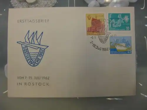 Offizieller, Amtlicher Ersttagsbrief FDC der DDR:
 Ostseewoche Rostock