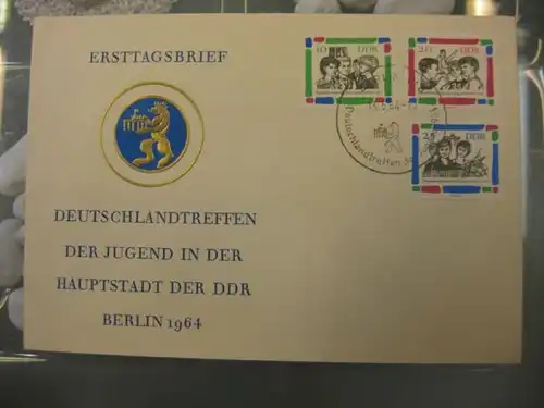 Offizieller, Amtlicher Ersttagsbrief FDC der DDR:
 Deutschlandtreffen der Jugend