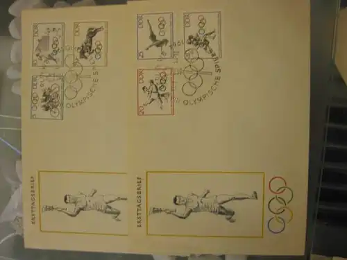 Offizieller, Amtlicher Ersttagsbrief FDC der DDR:
 Olympische Sommerspiele (I)