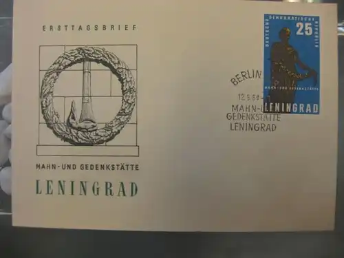 Offizieller, Amtlicher Ersttagsbrief FDC der DDR:
 Leningrad