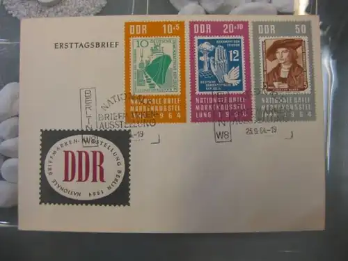 Offizieller, Amtlicher Ersttagsbrief FDC der DDR:
 Nationale Briefmarkenausstellung Berlin