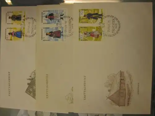 Offizieller, Amtlicher Ersttagsbrief FDC der DDR:
 Volkstrachten (I)