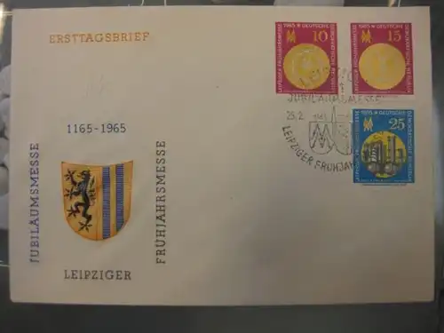 Offizieller, Amtlicher Ersttagsbrief FDC der DDR:
 Leipziger Frühjahrsmesse 1965