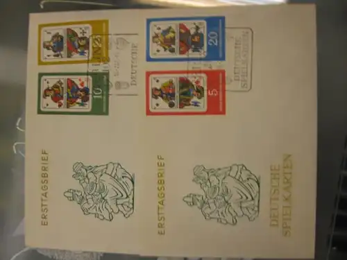 Offizieller, Amtlicher Ersttagsbrief FDC der DDR:
 Deutsche Spielkarten