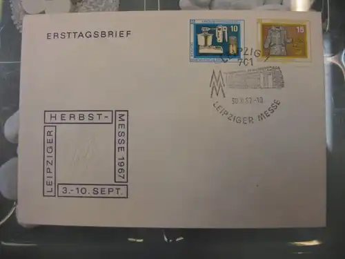 Offizieller, Amtlicher Ersttagsbrief FDC der DDR:
 Leipziger Herbstmesse 1967